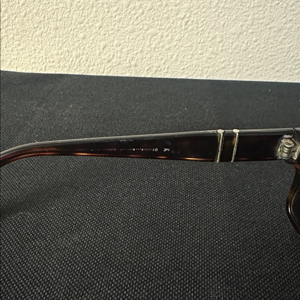 Persol PO2803S sunglasses in Havana brown acetate with green lenses. - Picture 6 of 9